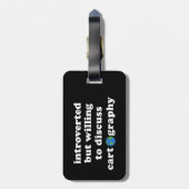 Introverted, maar bereid om cartografie te besprek bagagelabel (Achterkant verticaal)