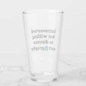 Introverted, maar bereid om cartografie te besprek glas (Achterkant)