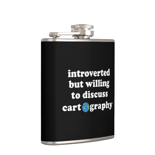 Introverted, maar bereid om cartografie te besprek heupfles (Rechts)