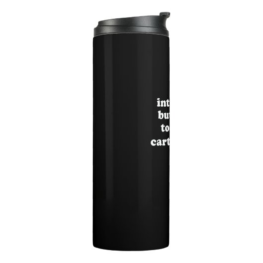 Introverted, maar bereid om cartografie te besprek thermosbeker (Gedraaid links)