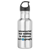 Introverted, maar bereid om cartografie te besprek waterfles  (Voorkant)