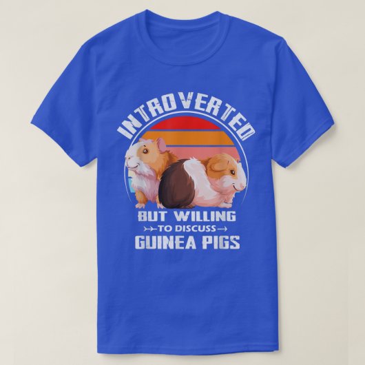Introverted, maar bereid om de cavia's te bespreke t-shirt (Design voorkant)