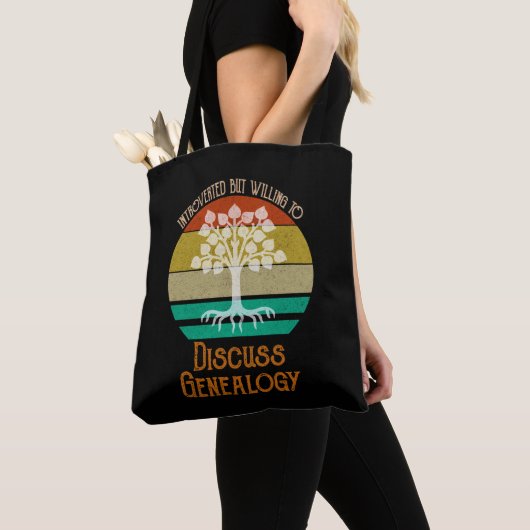 Introverted, maar bereid om de genealogie te bespr tote bag (Dichtbij)