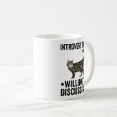 Introverted, maar bereid om de katten te bespreken koffiemok (Voorkant rechts)
