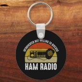 Introverted, maar bereid om de radio van de Ham te Sleutelhanger (Voorkant)