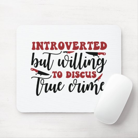 Introverted, maar bereid om de ware misdaad te bes muismat (Met muis)