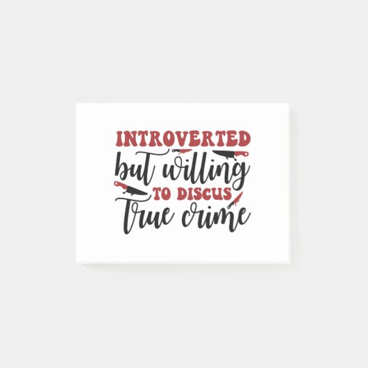Introverted, maar bereid om de ware misdaad te bes post-it® notes (Voorkant)