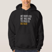 Introverted, maar bereid om Deltiology te bespreke Hoodie (Voorkant)