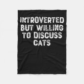 Introverted, maar bereid om katten te bespreken fleece deken (Voorkant)