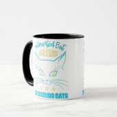 Introverted, maar bereid om katten te bespreken mok (Voorkant links)