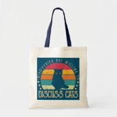 Introverted, maar bereid om katten te bespreken tote bag (Voorkant)