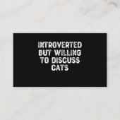 Introverted, maar bereid om katten te bespreken visitekaartje (Voorkant)