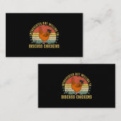 Introverted, maar bereid om over kippen te discuss visitekaartje (Voorkant / Achterkant)