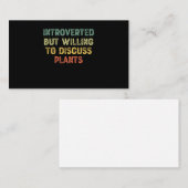 Introverted, maar bereid om Plant-Introvrt te besp Visitekaartje (Voorkant / Achterkant)