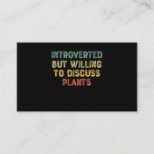 Introverted, maar bereid om Plant-Introvrt te besp Visitekaartje (Voorkant)