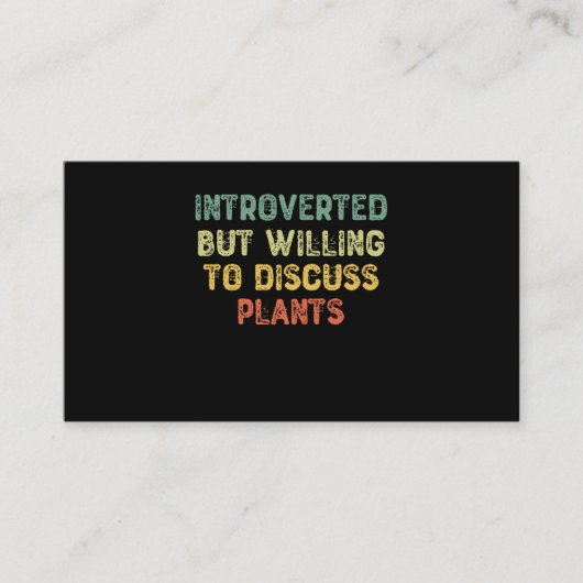 Introverted, maar bereid om Plant-Introvrt te besp Visitekaartje (Voorkant)