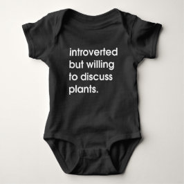 Introverted maar bereid om planten te bespreken. romper