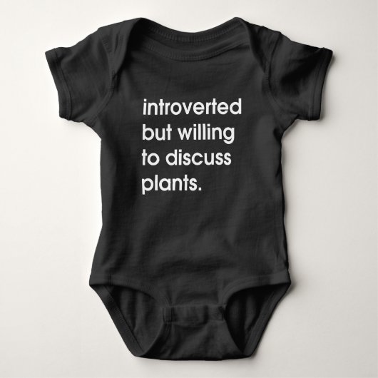 Introverted maar bereid om planten te bespreken. romper (Voorkant)