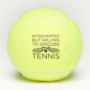 Introverted maar bereid om te bespreken tennis tennisballen