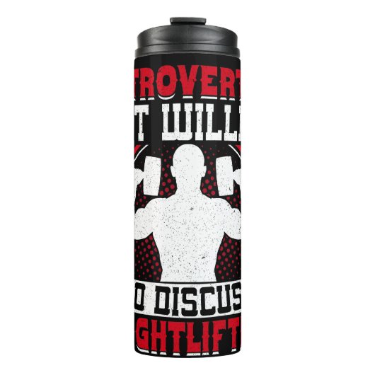 Introverted, maar bereid om te bespreken thermosbeker (Voorkant)