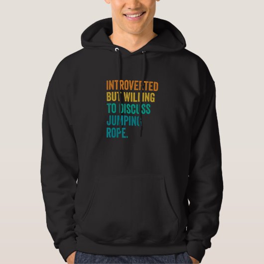Introverted, maar bereid om te discussiëren over d hoodie (Voorkant)