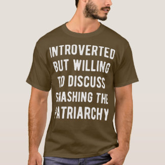 Introverted, maar bereid om te discussiëren over h t-shirt