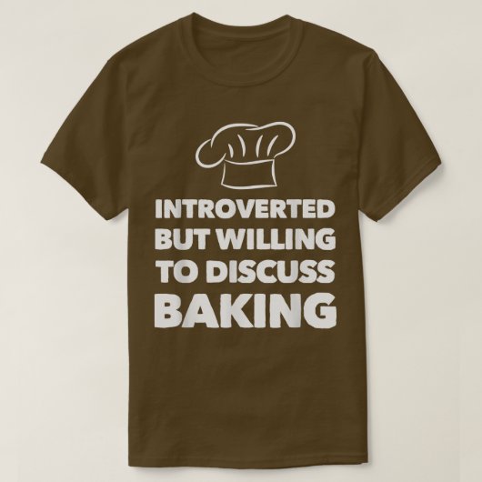 Introverted, maar bereid om te discussiëren over h t-shirt (Design voorkant)