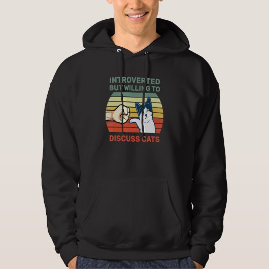 Introverted, maar bereid om te discussiëren over k hoodie (Voorkant)