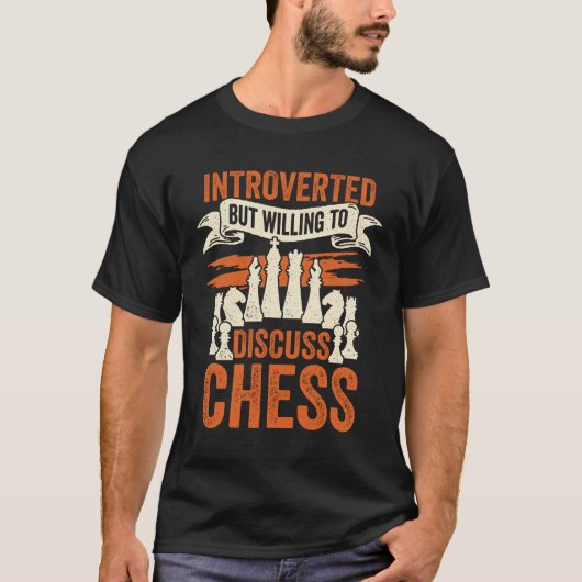 Introverted, maar bereid om te discussiëren t-shirt (Voorkant)