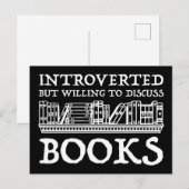 Introverted maar de bereidheid om Boeken te bespre Briefkaart (Voorkant / Achterkant)