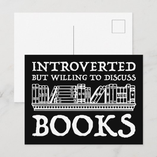 Introverted maar de bereidheid om Boeken te bespre Briefkaart (Voorkant / Achterkant)