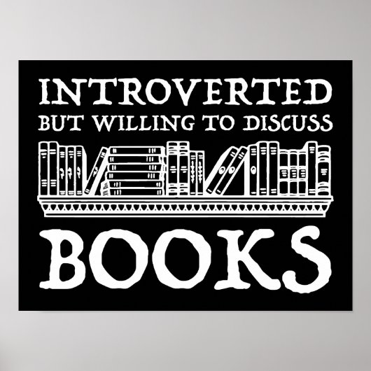 Introverted maar de bereidheid om Boeken te bespre Poster (Voorkant)