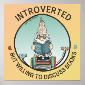 Introverted maar de bereidheid om Boeken te bespre Poster (Voorkant)