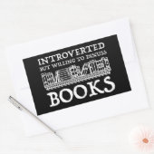 Introverted maar de bereidheid om Boeken te bespre Rechthoekige Sticker (Envelop)