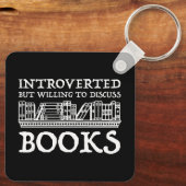 Introverted maar de bereidheid om Boeken te bespre Sleutelhanger (Achterkant)