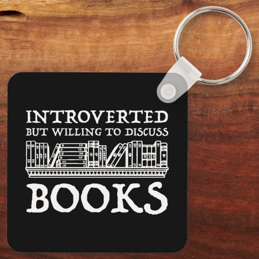 Introverted maar de bereidheid om Boeken te bespre Sleutelhanger (Achterkant)