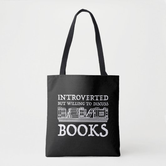 Introverted maar de bereidheid om Boeken te bespre Tote Bag (Voorkant)