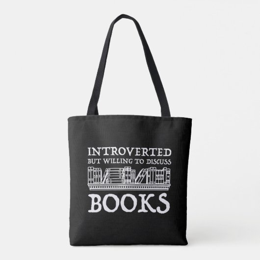 Introverted maar de bereidheid om Boeken te bespre Tote Bag (Achterkant)