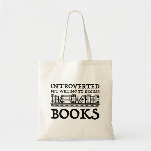 Introverted maar de bereidheid om Boeken te bespre Tote Bag (Voorkant)