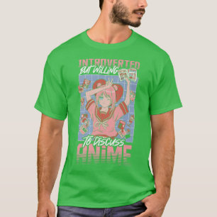 Introverted maar het Factureren om Anime Japans te T-shirt