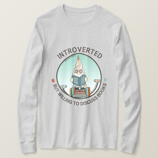 Introverted maar het koelen om Boeken T-shirt te b (Design voorkant)