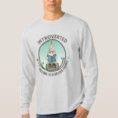 Introverted maar het koelen om Boeken T-shirt te b (Voorkant)