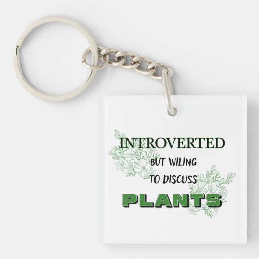 Introverted maar het Willing om de Sleutelhanger v (Voorkant)