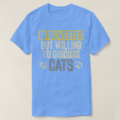 Introverted maar Willing om katten grappig te besp T-shirt (Design voorkant)