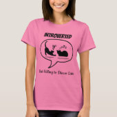 Introverted maar Willing om Katten te bespreken T-shirt (Voorkant)