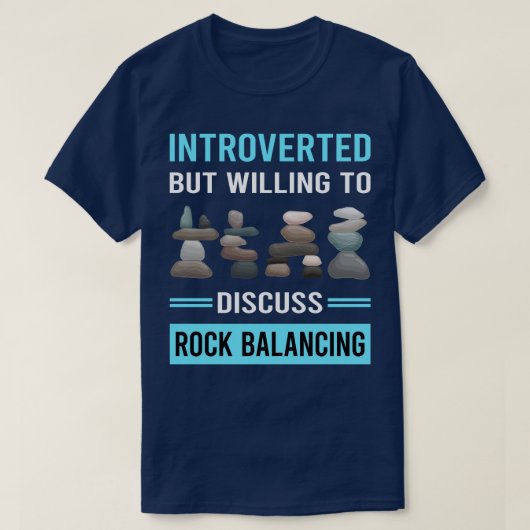 Introverted Rock Balancing Stone Stones Rocks Stac T-shirt (Design voorkant)
