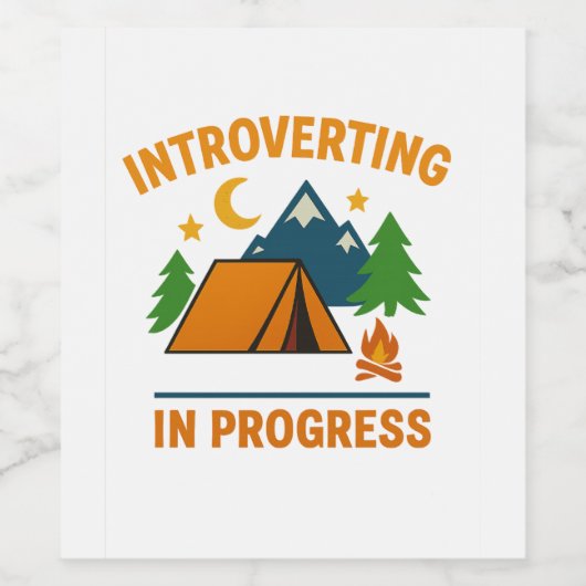 Introverten in uitvoering | Etiket aangepaste wijn (Enkel label)