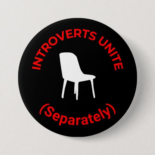 Introverten verenigen zich (afzonderlijk) - Grappi Ronde Button 7,6 Cm (Voorkant)