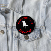 Introverten verenigen zich (afzonderlijk) - Grappi Ronde Button 7,6 Cm (In situ)