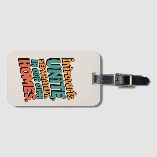 Introverten verenigen zich... In ons eigen huis Ba Bagagelabel (Voorkant (horizontaal))